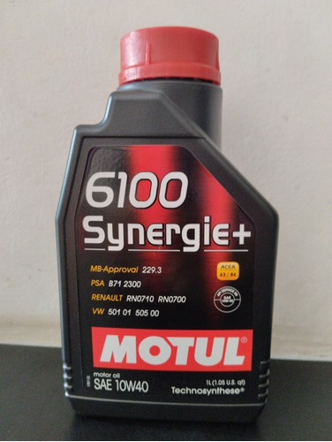 Aceite Motul  10w40 Semi-sintético 6100 Synergie 1 L
