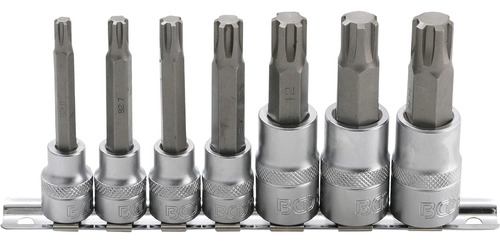 Kit 7 Pz Dado Con Punta Ribe |3/8 , 1/2 | M6 - M14| Bgs 5185