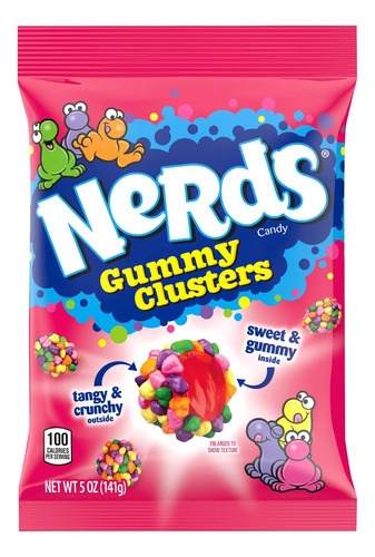 Dulces Nerds Gummy Clusters 142 Gr