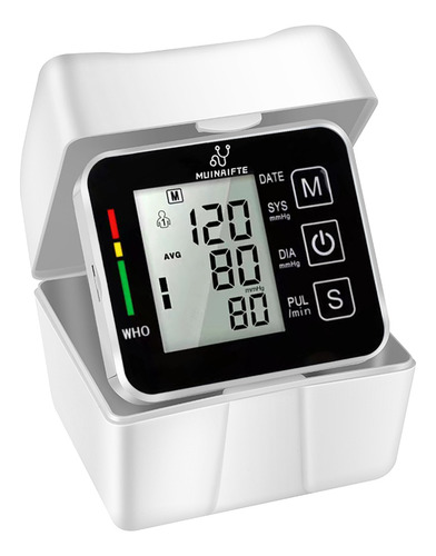 Aparato Medidor Digital De Presión Arterial Por Pulso Contac Color Negrocon Voz Incluye Estuche