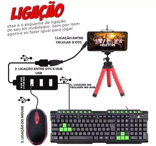 Teclado gamer led rgb colorido super leve freefire fortnite roblox pubg gta  rp fivem evoluut ranger entrada usb - AliExpress