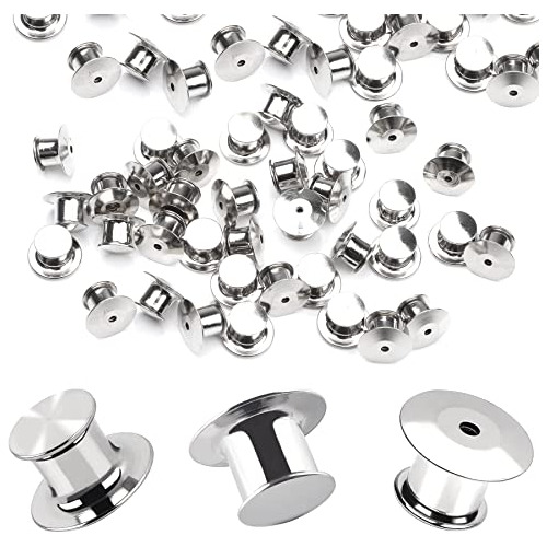 100 Pieces Metal Pin Backs Locking Pin Keepers Locking ...