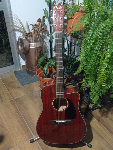 Fender Electroacústica Cd-60 Sce Dreadnought, All-mahoga