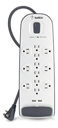 Toma Protector Sobretensión 12-outlet Cable  243,9cm Usb Bco