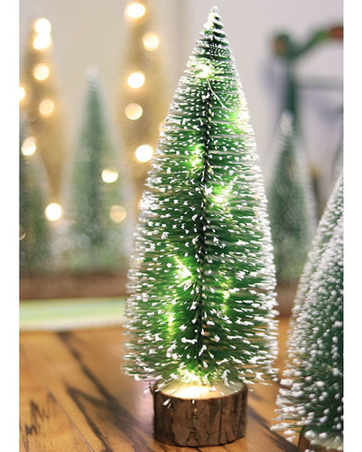 Imagen 2 de 6 de Decoración De Mesa Led Mini Árbol De Navidad Luz Cálida 25cm