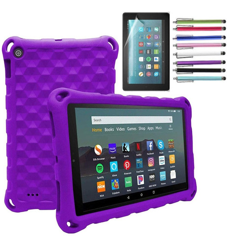 Forro Estuche Purple Tablet Amazon Fire Hd 10 Pulgadas 