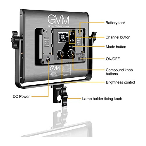 Luz De Vídeo Led Gvm Rgb Con Kits De Iluminación, 680rs 50w
