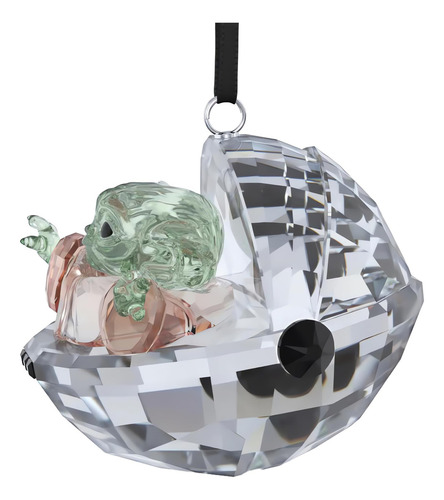 Estatueta De Cristal Swarovski Star Wars Master Yoda Com Cri Cor Grogu Ornament