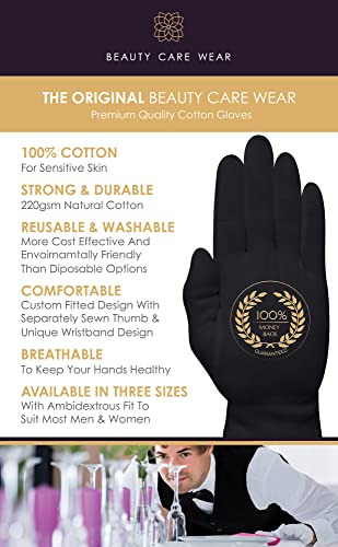 Guantes Negros Medianos Guantes De Algodón Para Eczema Guant