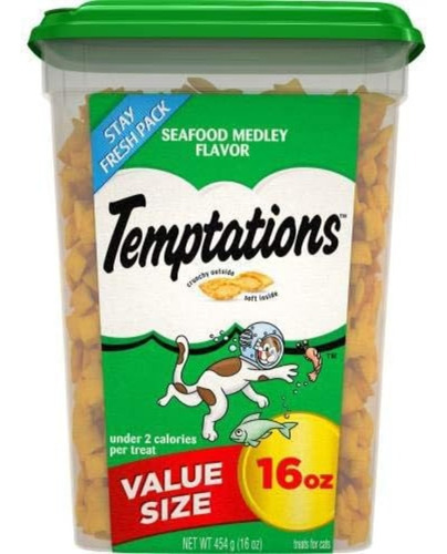 Snacks Gatos Temptations Classic Mariscos 16 Oz 454 Gramos