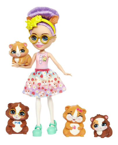 Muñeca Glee Guinea Con Mascotas Enchantimals Mattel Gjx43