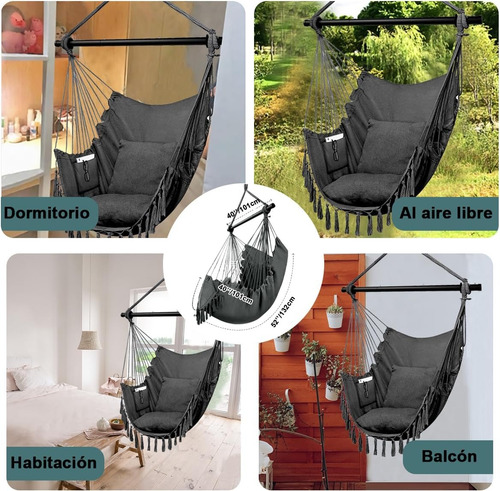 Portatil Sillon Columpio Para Jardin Colgante Al Aire Libre