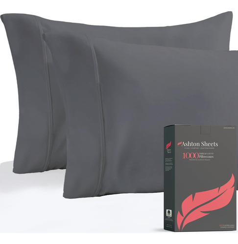 Juego De 2 Fundas De Almohada De Algodón Egipcio