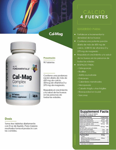 Cal-mag - Calcio Y Magnesio + Vitamina C D B6 Zinc K2 Y Más