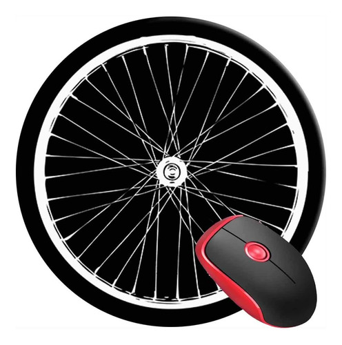 Mouse Pad Redonda Para Ruedas De Bicicleta Con...