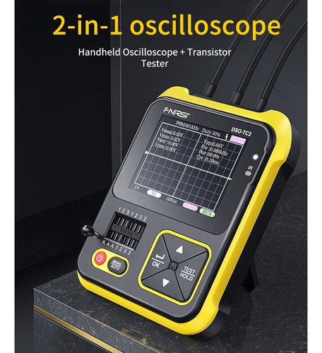 Ankong Probador De Transistor De Osciloscopio De Mano 2 En 1