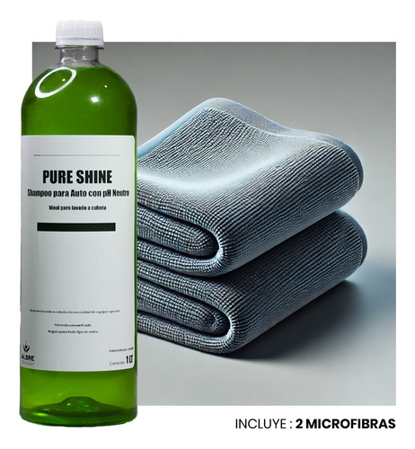 Shampoo Para Auto Ph Neutro 4l Espuma Y Brillo + Microfibras