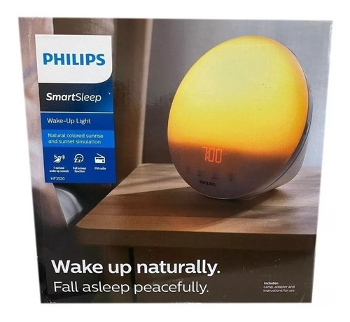 Despertador Philips Smartsleep Simulação Colorida Nascer Sol Cor Branco