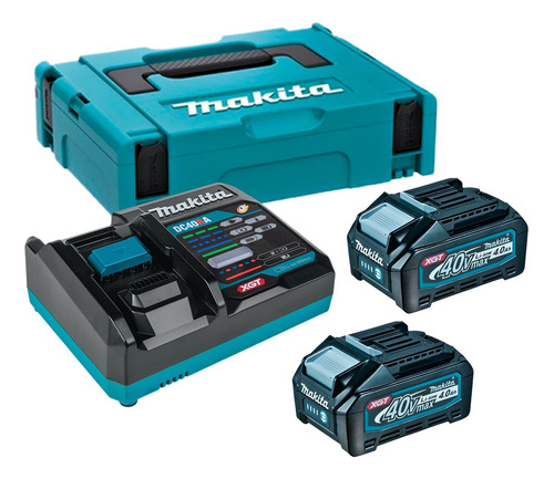 Makita Makpac 2 Baterías 40vmax Xgt 4.0ah + Cargador