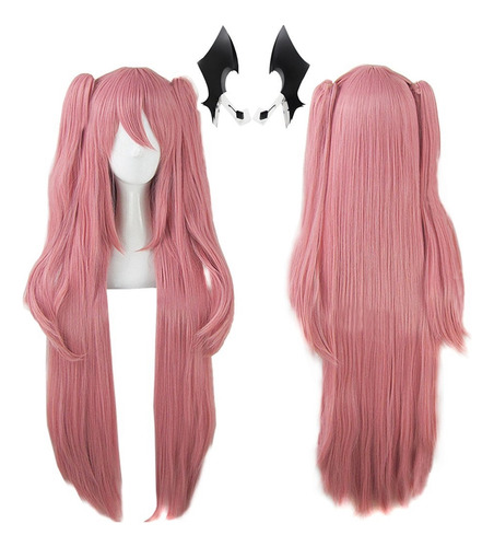 Kits De Cosplay  Peluca Larga Rosa De Anime