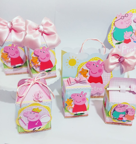 Kit Imprimible Cajitas 6 Pepa Pig