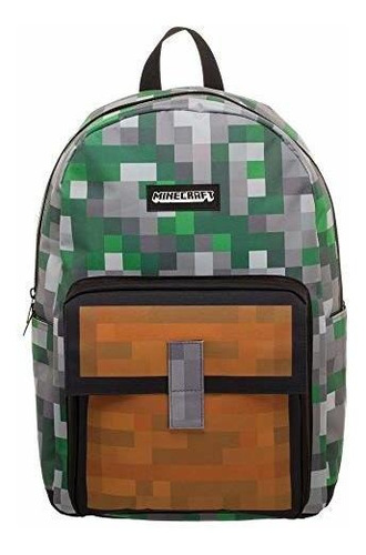 Imagen 5 de 5 de Mochila Con Estampado De Cuadros De Minecraft