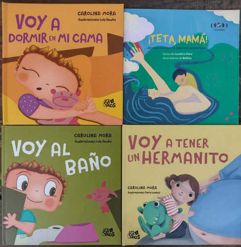 4 Libros Mora Teta + Voy Al Baño + Dormir + Hermanito Ateneo