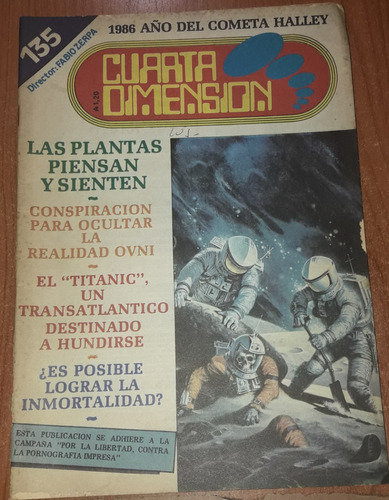 Revista Cuarta Dimension N°135  Diciembre De 1985