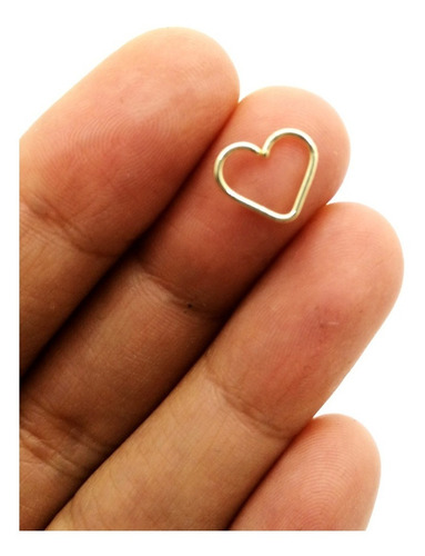 Piercing Corazón Helix Daith 10mm De Oro 10k Color Dorado