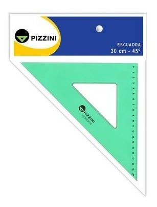 Escuadra Estudio 30 Cm 45º Pizzini Libreria Escolar Cuotas