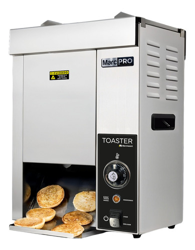 Tostadeira De Pão Vertical Toaster Marcpro 2000w Marchesoni Cor Prateado 220v