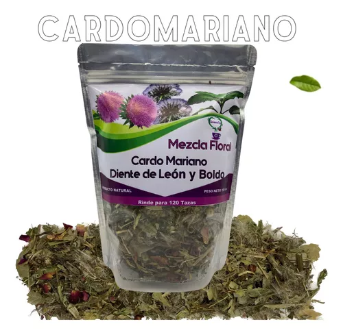 Quiere Te, Cardo Mariano, cardo mariano, raíz de diente de león, té boldo,  100% natural, mezcla de té de hierbas para apoyo de desintoxicación