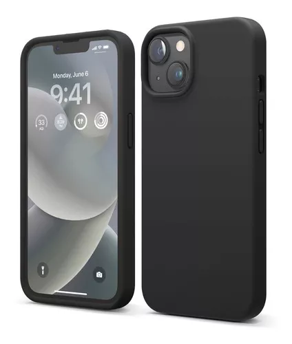 Elago Funda Silicona Líquida Para iPhone 14 Color Negro