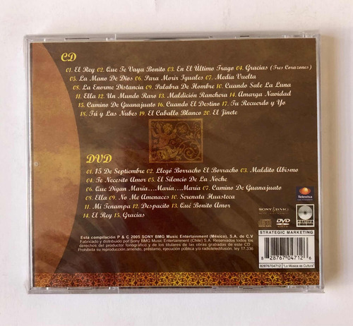 José Alfredo Jiménez - Historía De El Rey (cd+dvd) Sellado
