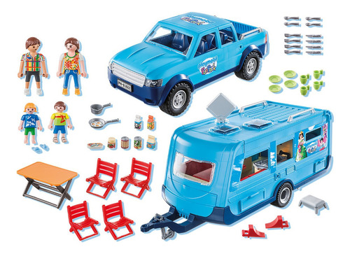 Pickup Remolque Casa Rodante Playmobil 9502 Funpark Playlgh