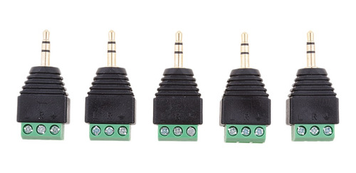 5 Piezas Enchufe Macho Esté De 3.5 Mm (1/8 Pulgadas) Al