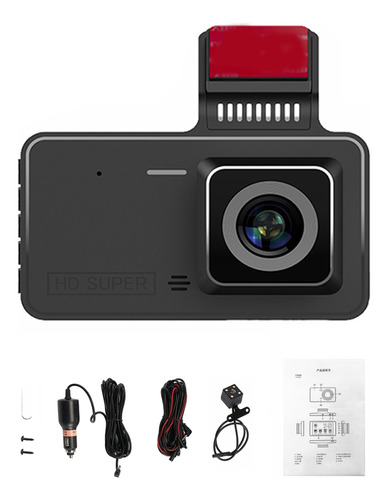 Grabadora Dash Camera 170° 1080p Con Inversión De Imágenes E