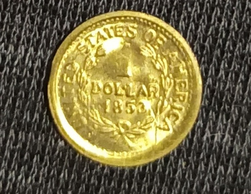 Moneda De 1 Dólar Americano Del Año 1853