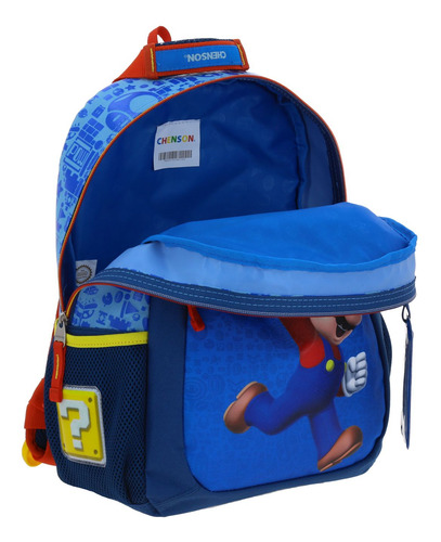Mochila Mediana Escolar Chenson Mario Bros Scotty Mb66341-9
