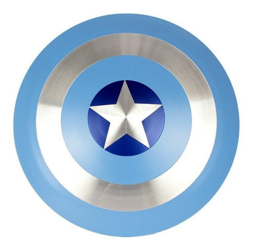 Escudo Metal Capitão América Azul  62 Cm Cosplay Geek