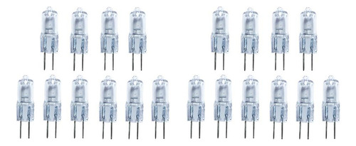20 Bombillas Blancas Cálidas De Cápsula Halógena G4 6v De