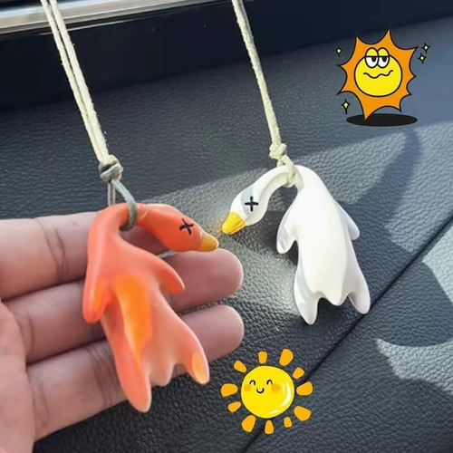 3 Unidades Funny Pato Colgant Para Coche, Magico Colgante De