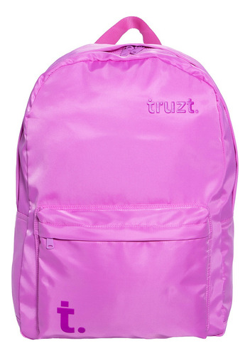 Mochila Juvenil Truzt Rosa Diseño De La Tela Liso