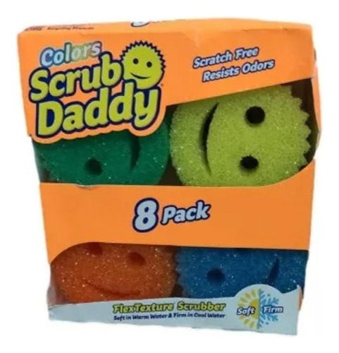 Pacote Com 8 Esponjas Esfoliante Scrub Daddy Colors