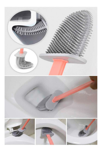 1 Cepillo De Baño Silicona Suave C/soporte Limpieza Baños