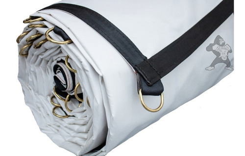 Lona 4.50x6.50 M Reforzada Uso Extra Rudo Tipo Camionera Color Blanco