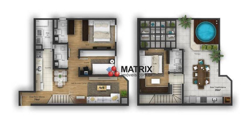 Imagem 28 de 30 de Cobertura Com 3 Dormitórios À Venda, 120 M² Por R$ 857.200,00 - Santa Cândida - Curitiba/pr - Co0498