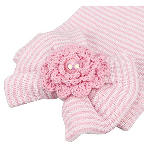 Bqubo Newborn Baby Caps Mittens For Baby Girls Set Hospital