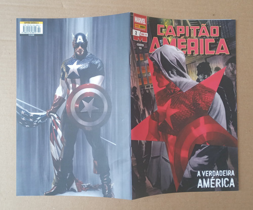 Capitão América - 3a Série/panini N° 2 - A Verdadeira América (lacrada) + 1 Envelope Com 4 Figurinhas + 1 Card Do Álbum Vingadores: Endgame