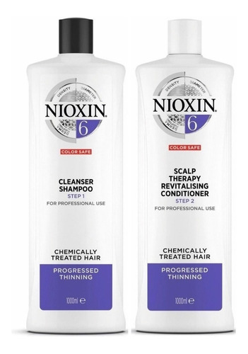 Nioxin 6 Duo Shampoo Y Acondicionador 1000ml Sist 6